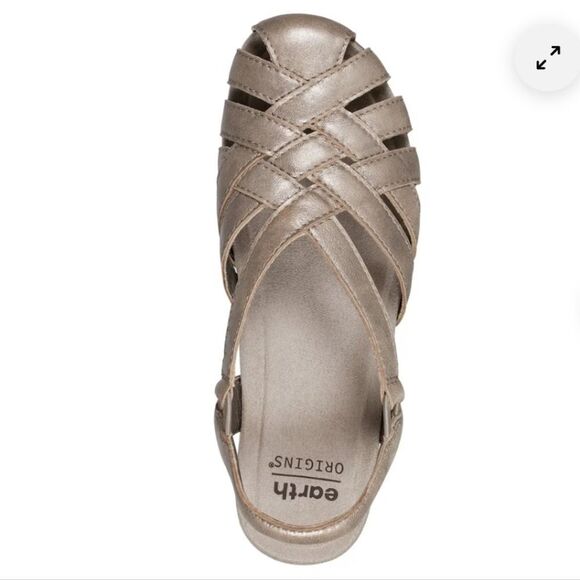EARTH ORIGINS BERRI WOVEN CASUAL ROUND TOE SLIP-ON SANDALS - Picture 4 of 14